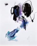 petite grenouille bleue - Petits formats